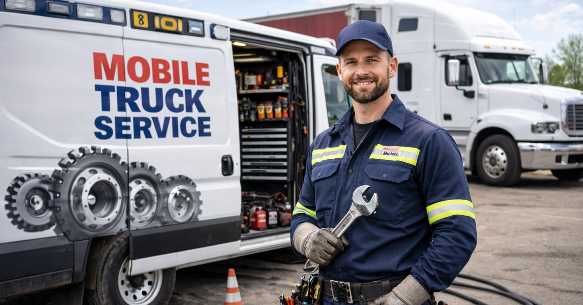 Technicien de maintenance sur la route